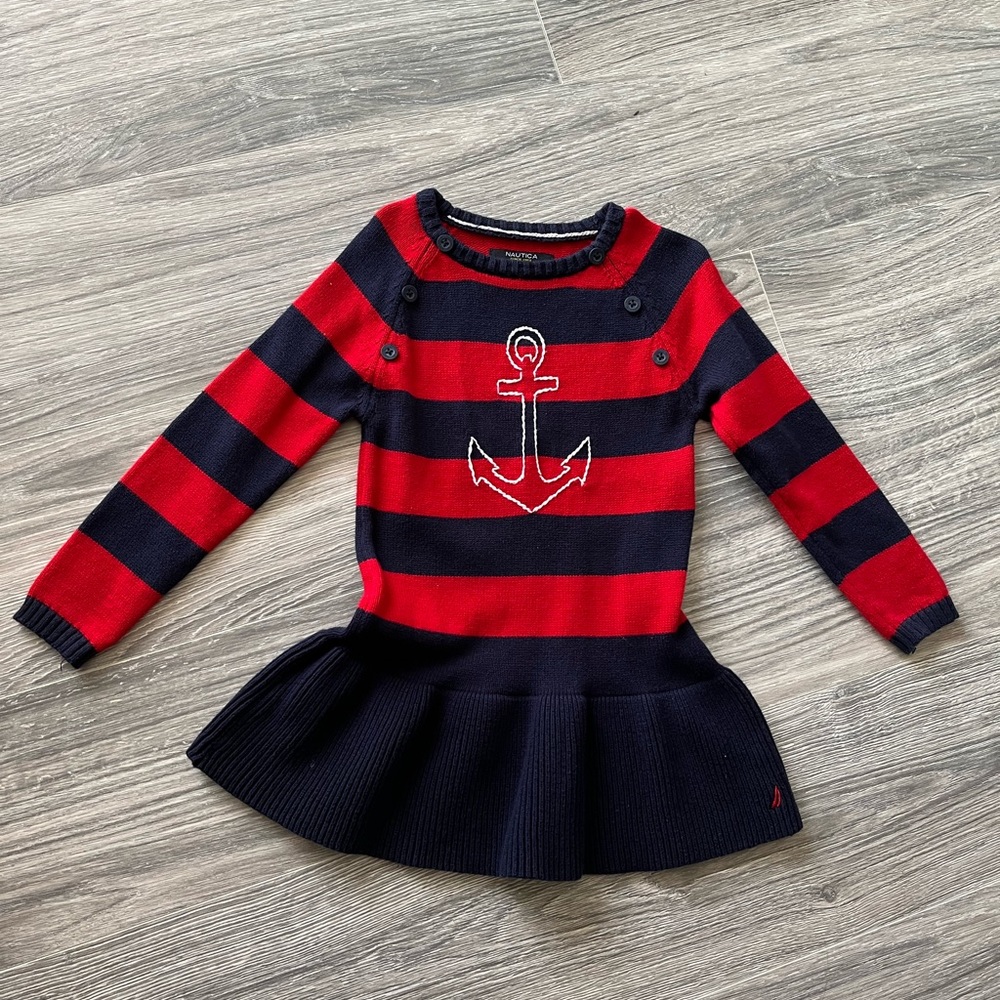 Toddler winter knitted dress - Picture 1 of 3